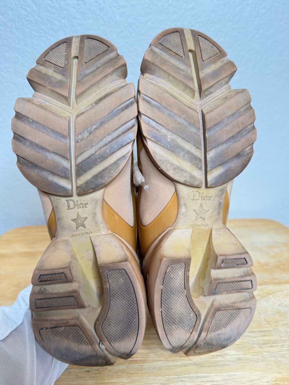 Christian Dior Nude Beige Sneakers EU 36.5 Designer Athleisure Shoes Trainers - Picture 7 of 9